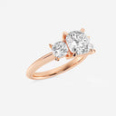 Cushion Three Stone Engagement Ring