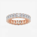 Emerald Eternity Band with Side Stone Accents