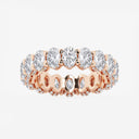 Oval Eternity Band with Side Stone Accents