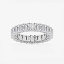 Emerald Eternity Band with Side Stone Accents