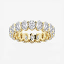 Oval Eternity Band with Side Stone Accents