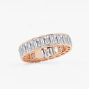Half Bezel Emerald Eternity Band