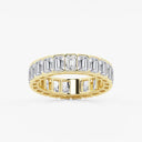 Half Bezel Emerald Eternity Band