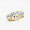 Half Bezel Emerald Eternity Band