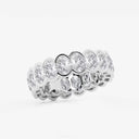 Half Bezel Oval Eternity Band