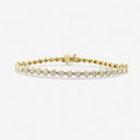 Bezel Set Round Asscher Tennis Bracelet