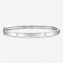 Inlay Set Five Diamond Bangle Bracelet