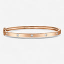 Inlay Set Five Diamond Bangle Bracelet