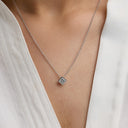 Bezel Set Princess Solitaire Pendant