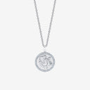 Virgo Zodiac Medallion with Diamond Frame