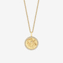 Virgo Zodiac Medallion with Diamond Frame