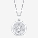 Virgo Zodiac Medallion with Diamond Frame