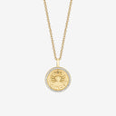 Cancer Zodiac Medallion with Diamond Frame