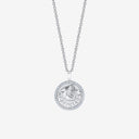 Capricorn Zodiac Medallion with Diamond Frame