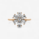 Pear Shaped Diamond Flower Ring