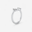 Marquise and Trillion Open Mixed Cuff Ring