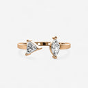 Marquise and Trillion Open Mixed Cuff Ring
