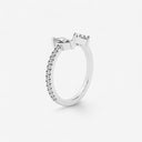 Marquise and Trillion Open Mixed Cuff Ring with Side Stones