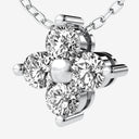 Diamond Flower Pendant Necklace