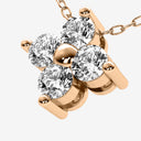 Diamond Flower Pendant Necklace