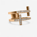 Double Sideways Cross Ring