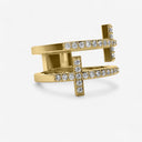 Double Sideways Cross Ring