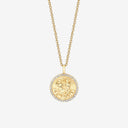 Gemini Zodiac Medallion with Diamond Frame