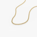 14K Solid Gold 2.5MM Bead Chain Necklace