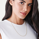 14K Solid Gold 2MM Bead Chain Necklace