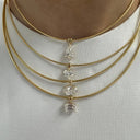 Heart Shape Solitaire Pendant with Mic Link Chain