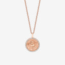 Leo Zodiac Medallion with Diamond Frame
