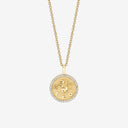 Leo Zodiac Medallion with Diamond Frame