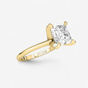 Asscher Petite Solitaire Engagement Ring