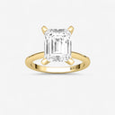 Emerald Petite Solitaire Engagement Ring