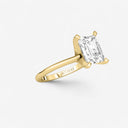 Emerald Petite Solitaire Engagement Ring