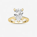 Pear Petite Solitaire Engagement Ring