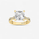 Asscher Double Twist Engagement Ring