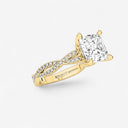 Asscher Double Twist Engagement Ring