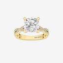 Cushion Double Twist Engagement Ring