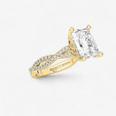 Emerald Double Twist Engagement Ring