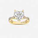 Heart Double Twist Engagement Ring