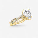 Heart Double Twist Engagement Ring