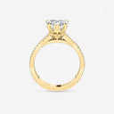 Heart Double Twist Engagement Ring