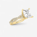 Princess Double Twist Engagement Ring