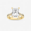 Radiant Double Twist Engagement Ring