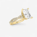 Radiant Double Twist Engagement Ring