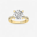 Round Double Twist Engagement Ring