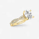 Round Double Twist Engagement Ring