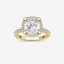 Cushion Halo Pave Engagement Ring