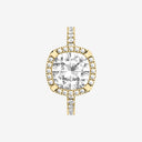 Cushion Halo Pave Engagement Ring